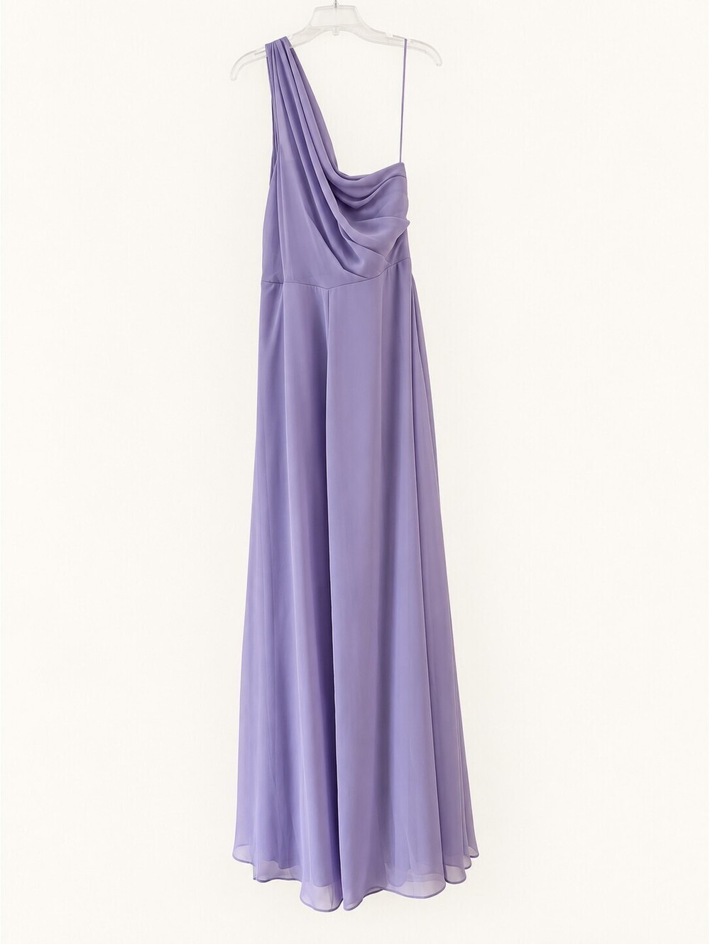 Birdy Grey Size L Lavender One Shoulder Chiffon Bridesmaid Gown